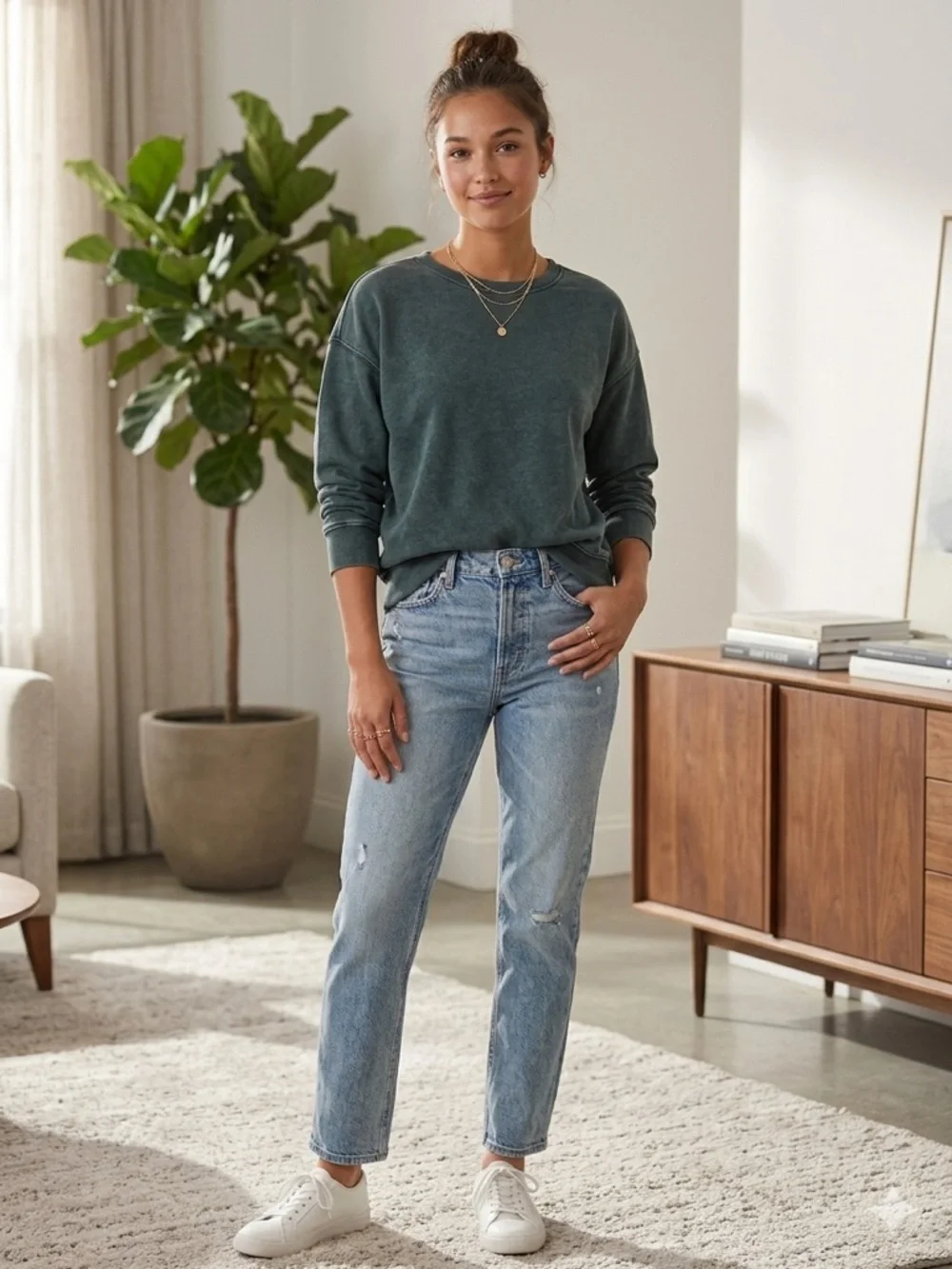 GAP NWOT Dark Green Pullover Sweatshirt